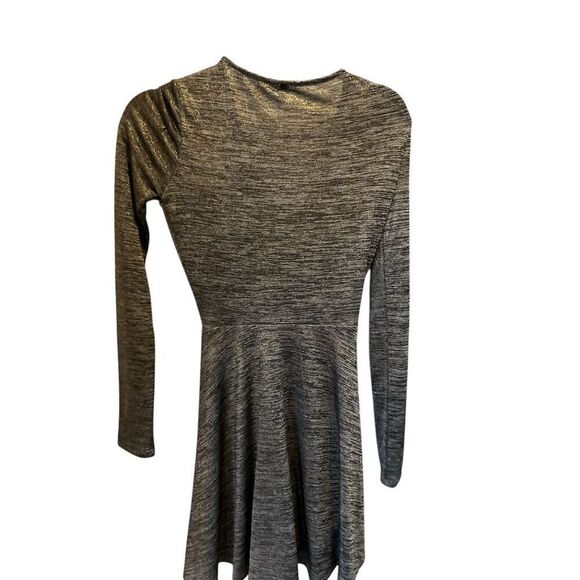 GUESS Women's Gray Metallic Long Sleeve Mini Dress Size‎ S - Picture 2 of 12